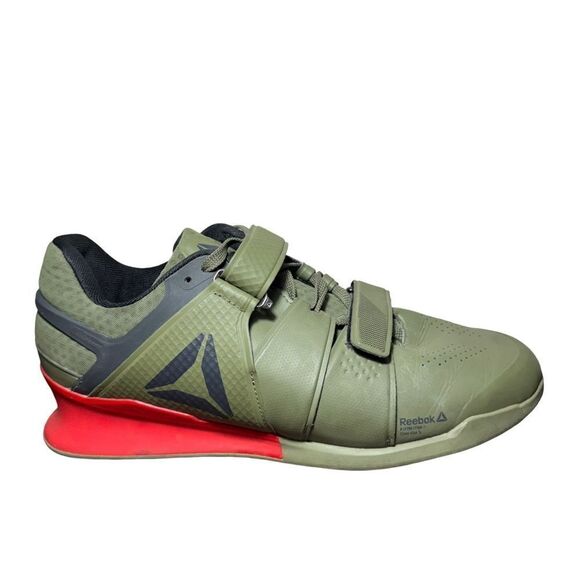 Men Reebok Legacy Lifter Army Green and Red size 12 - Picture 1 of 5